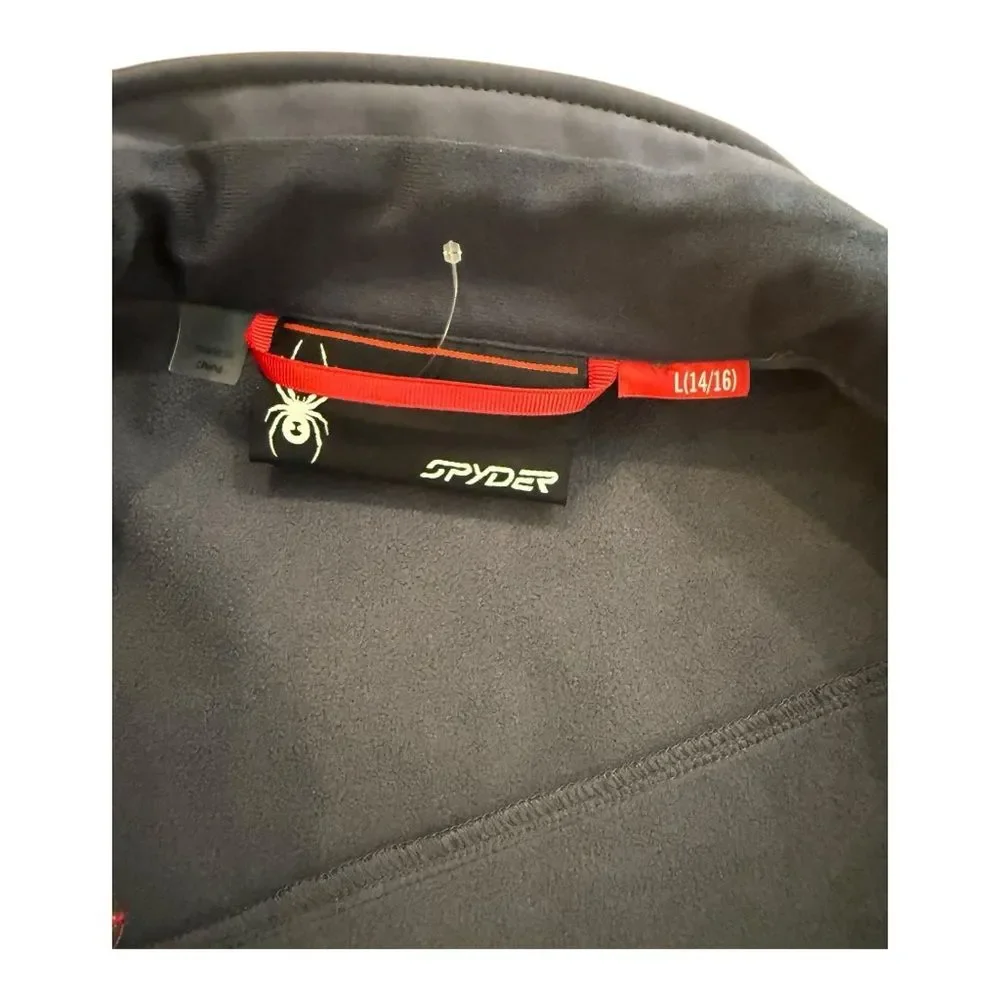 Spyder Kids Gray Softshell Jacket Size Lg 14/16